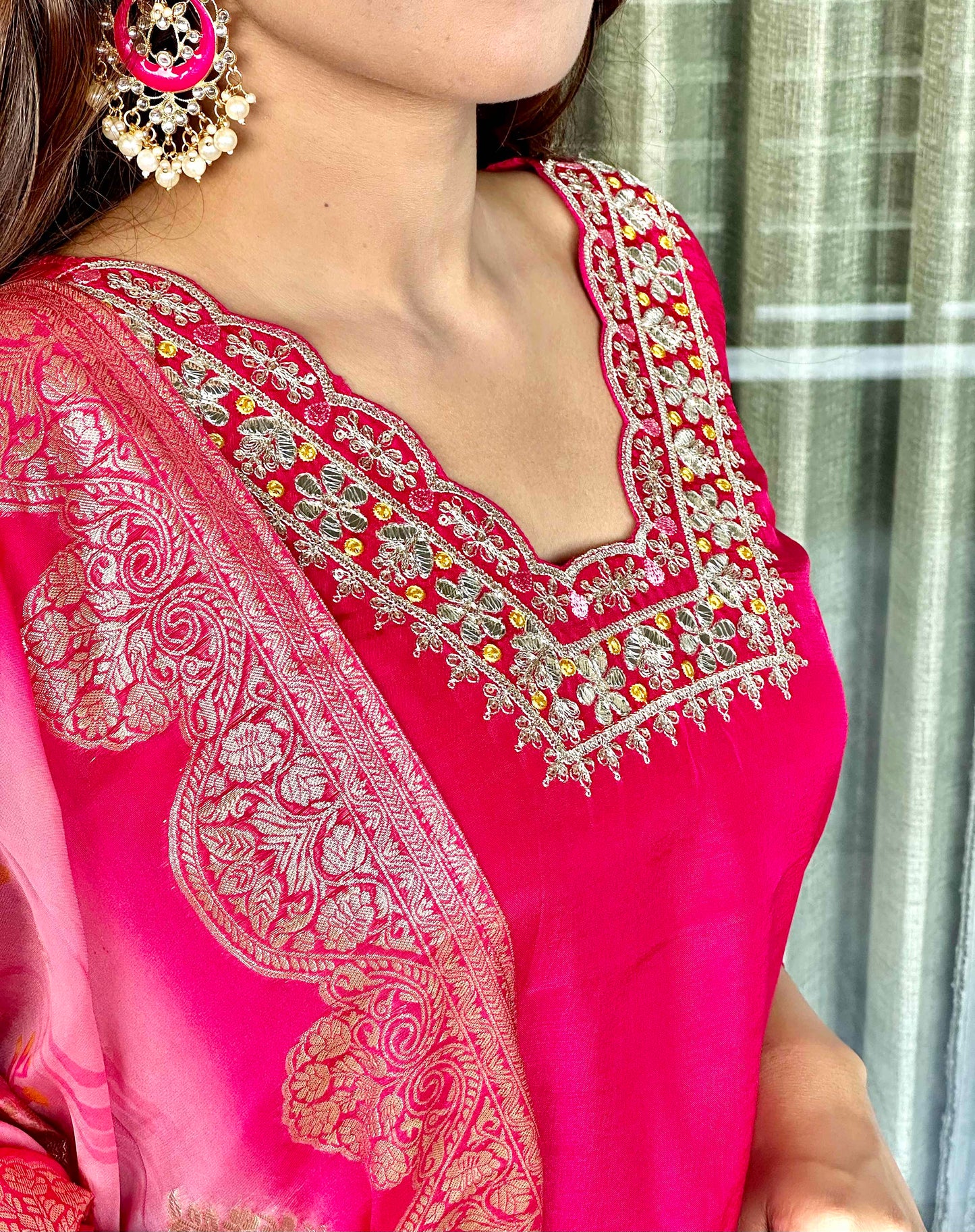 Rani Muslin Dupatta Set