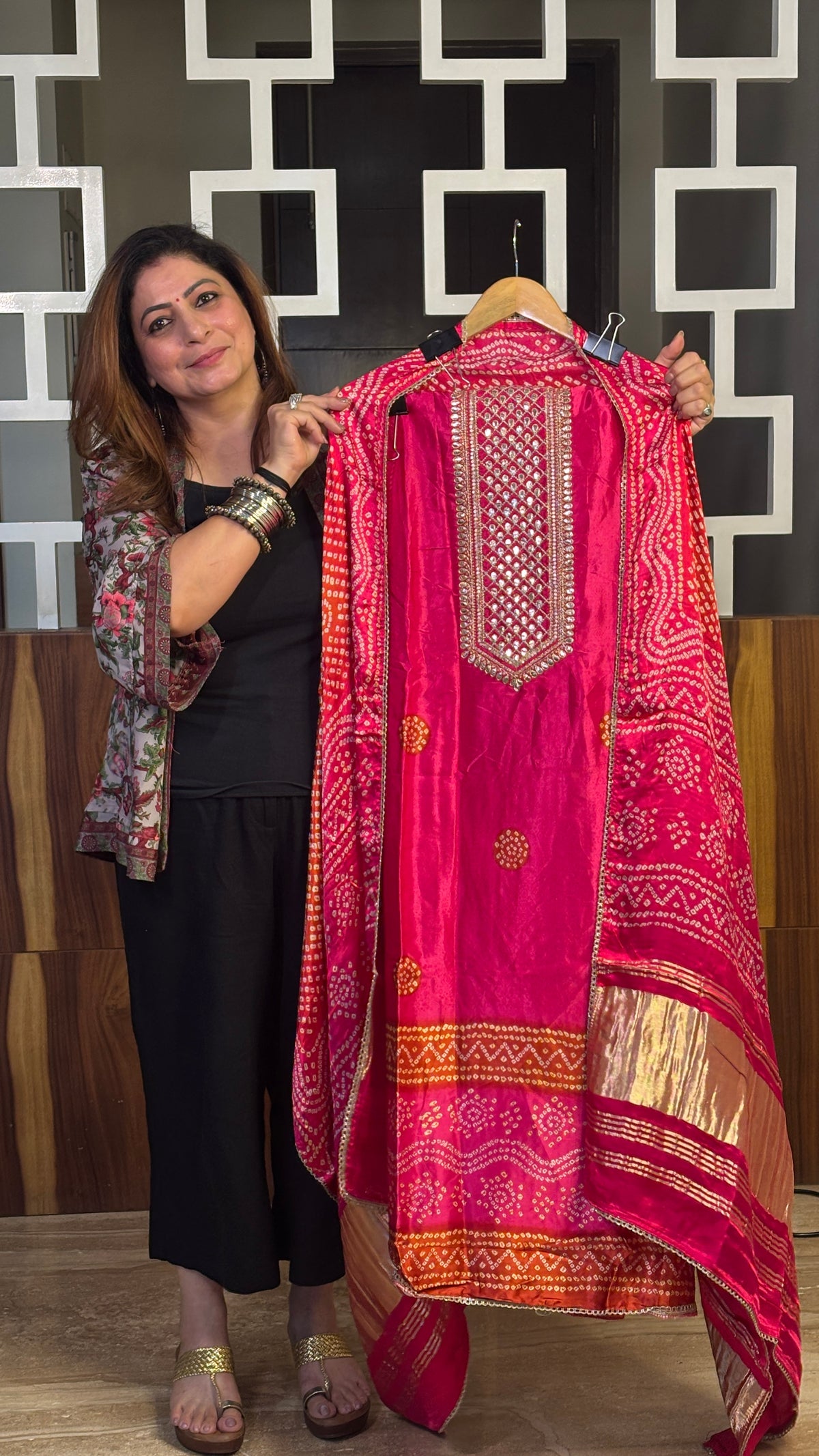 Rani Gajji Silk Dupatta Set