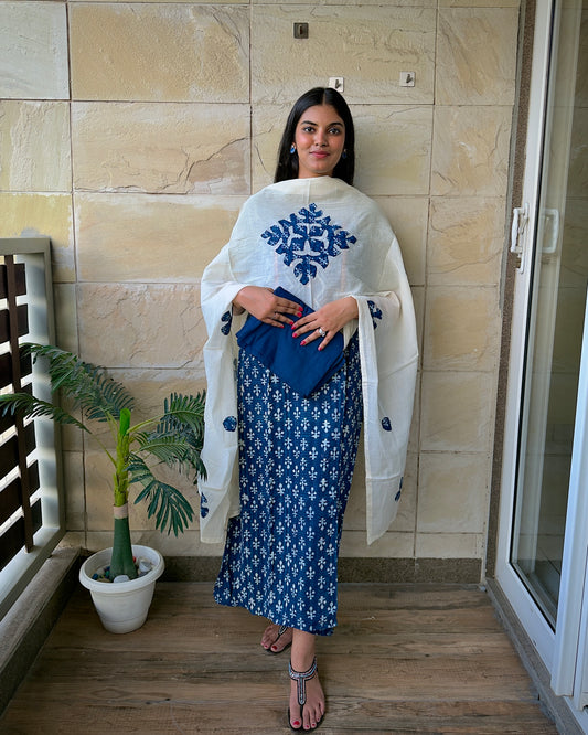 Indigo Unstiched Suit Set 1