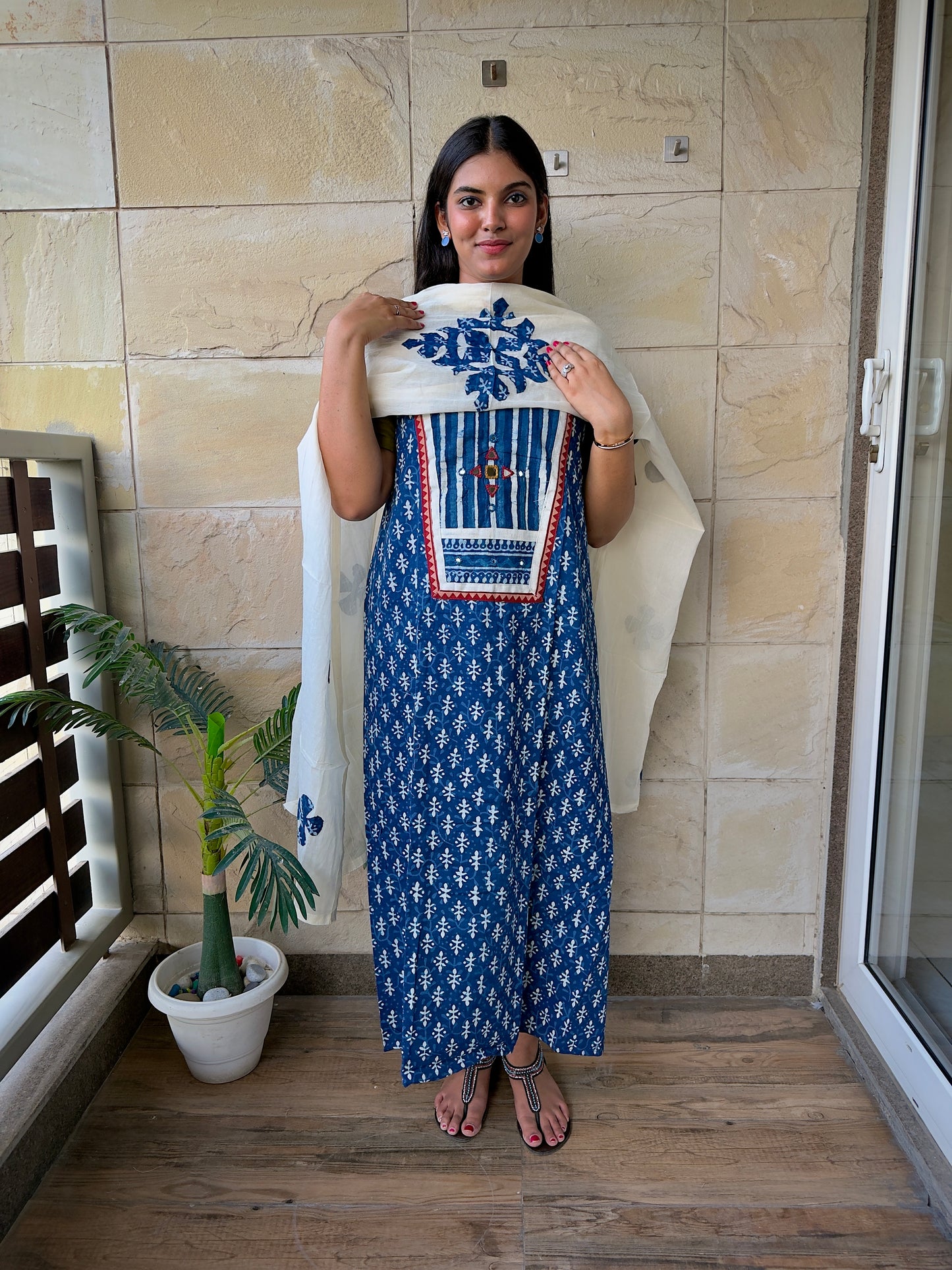 Indigo Unstiched Suit Set 1