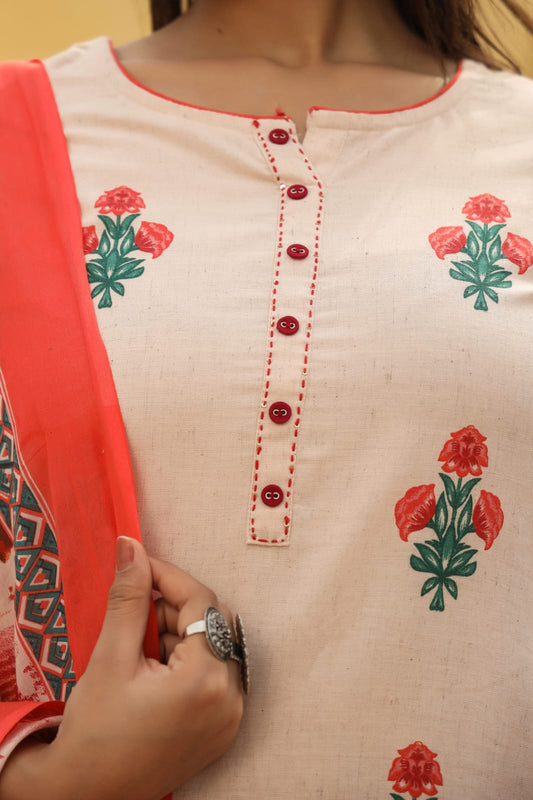 Flex Cotton Dupatta Set