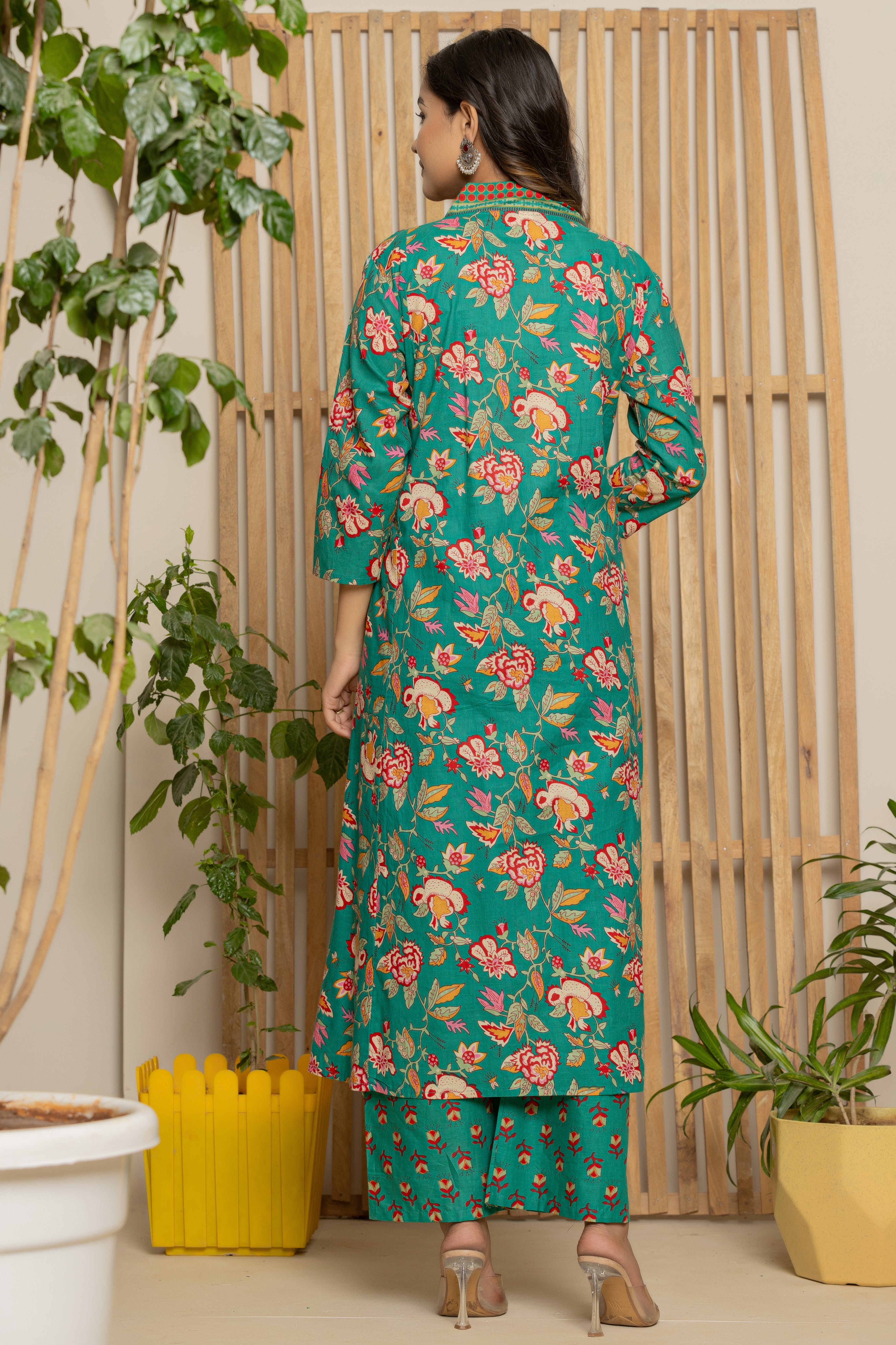 Green Dupatta Set