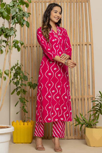 Rani Rayon Kurta Pant set