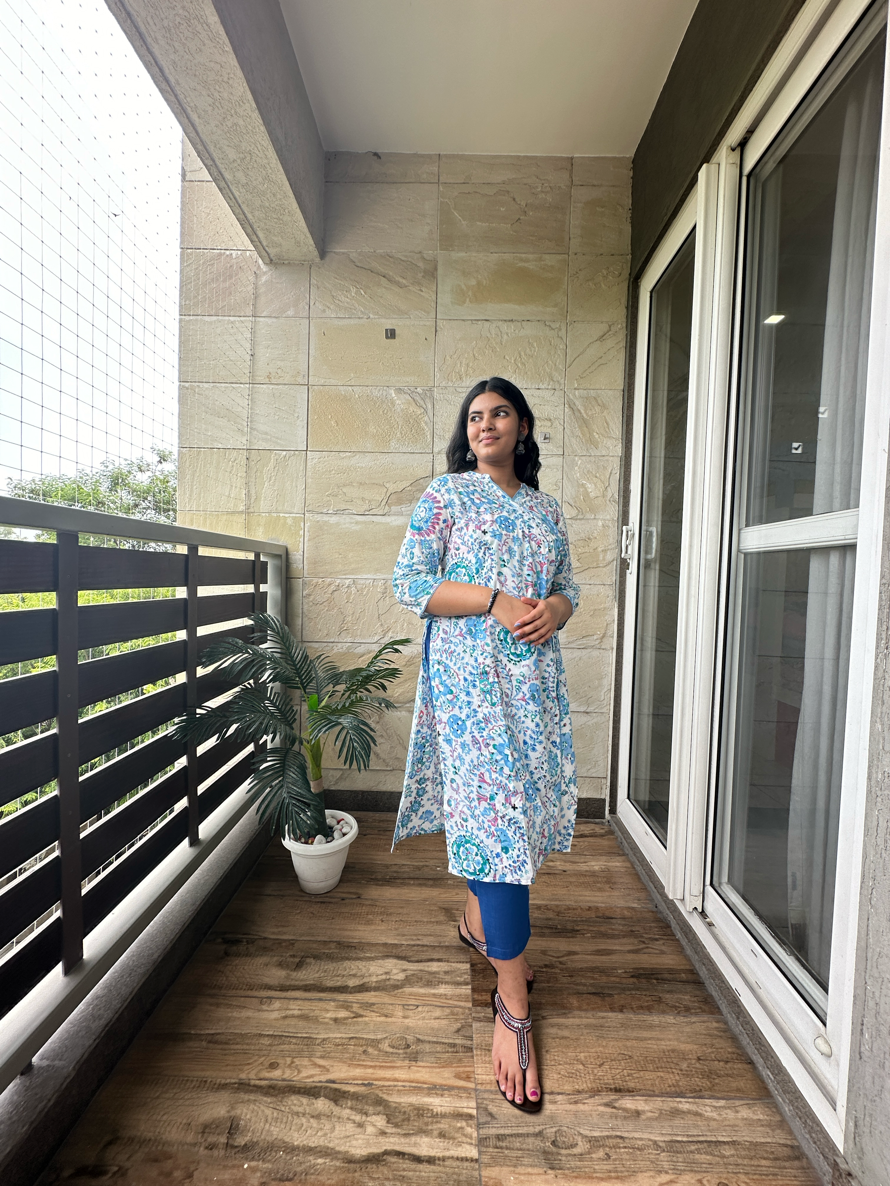Blue Kurta Pant Set