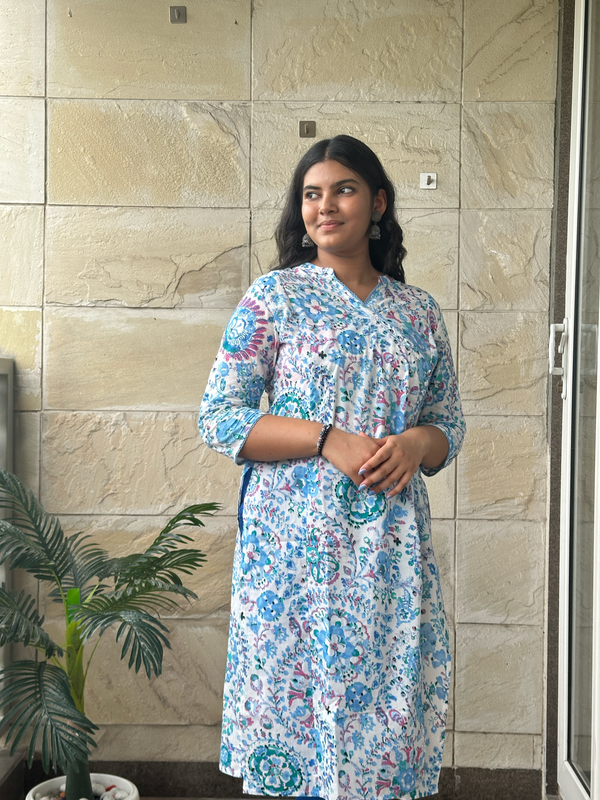 Blue Kurta Pant Set
