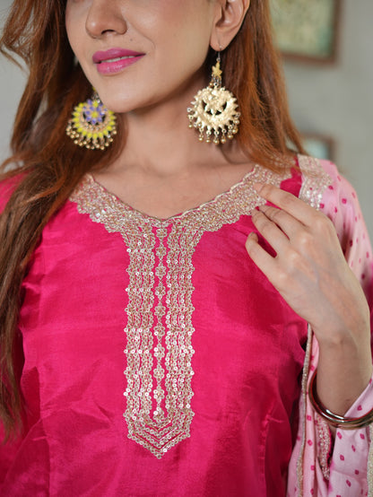 Rani Gajji Silk Dupatta Set