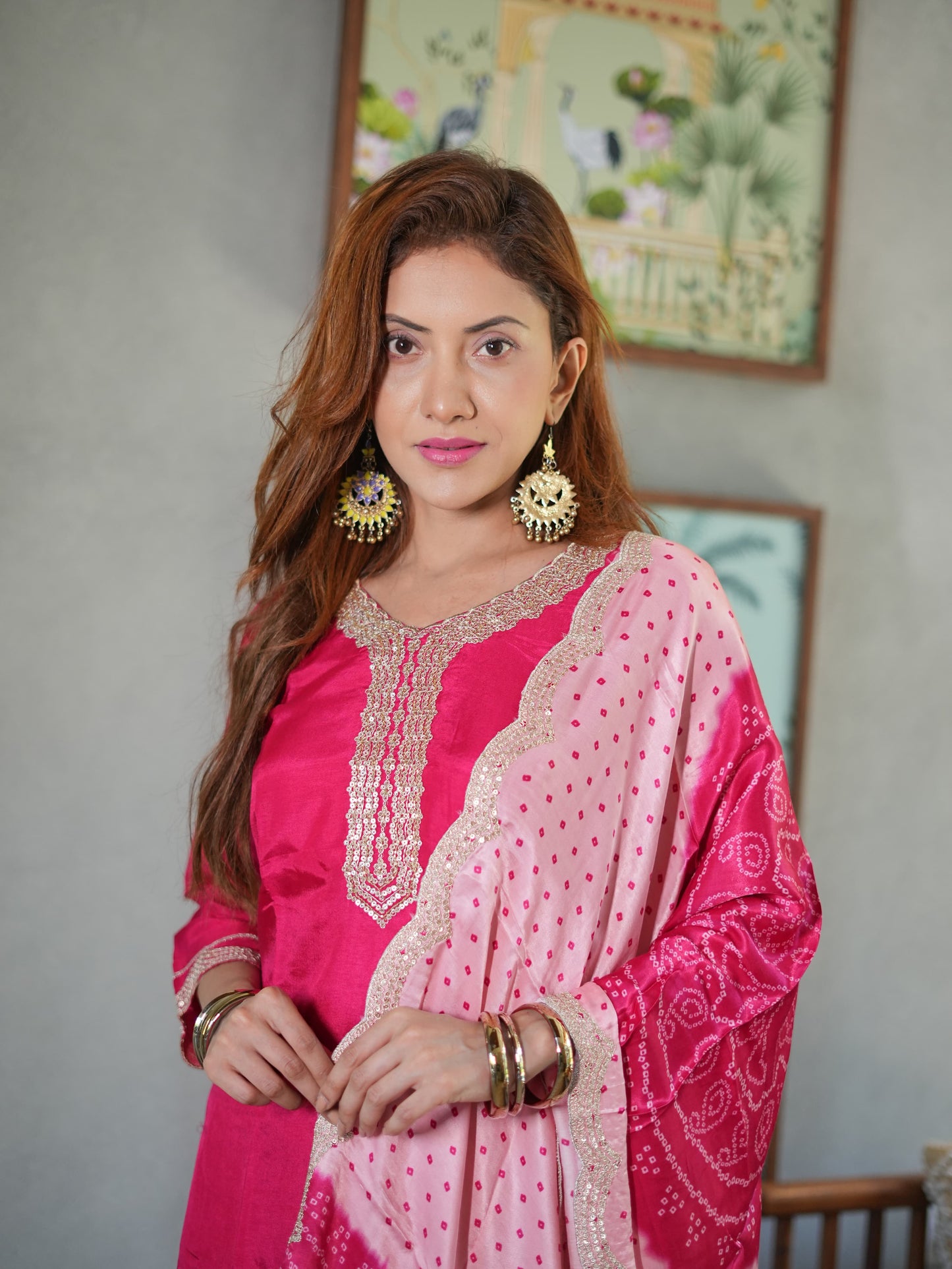 Rani Gajji Silk Dupatta Set