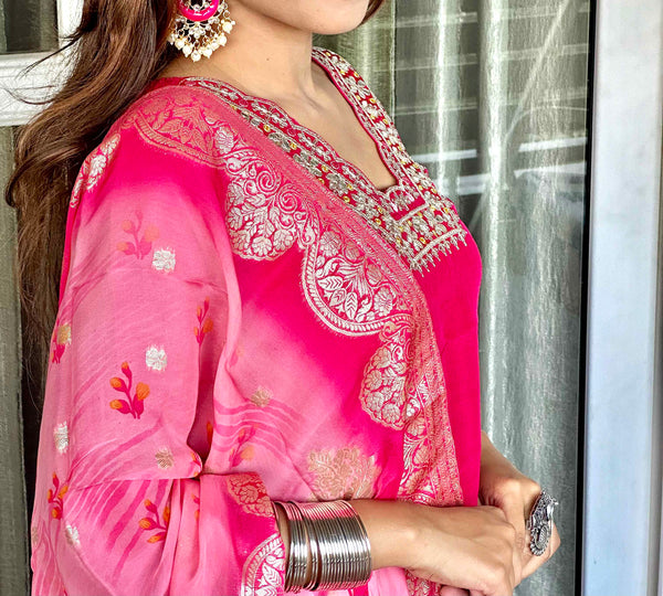 Rani Muslin Dupatta Set