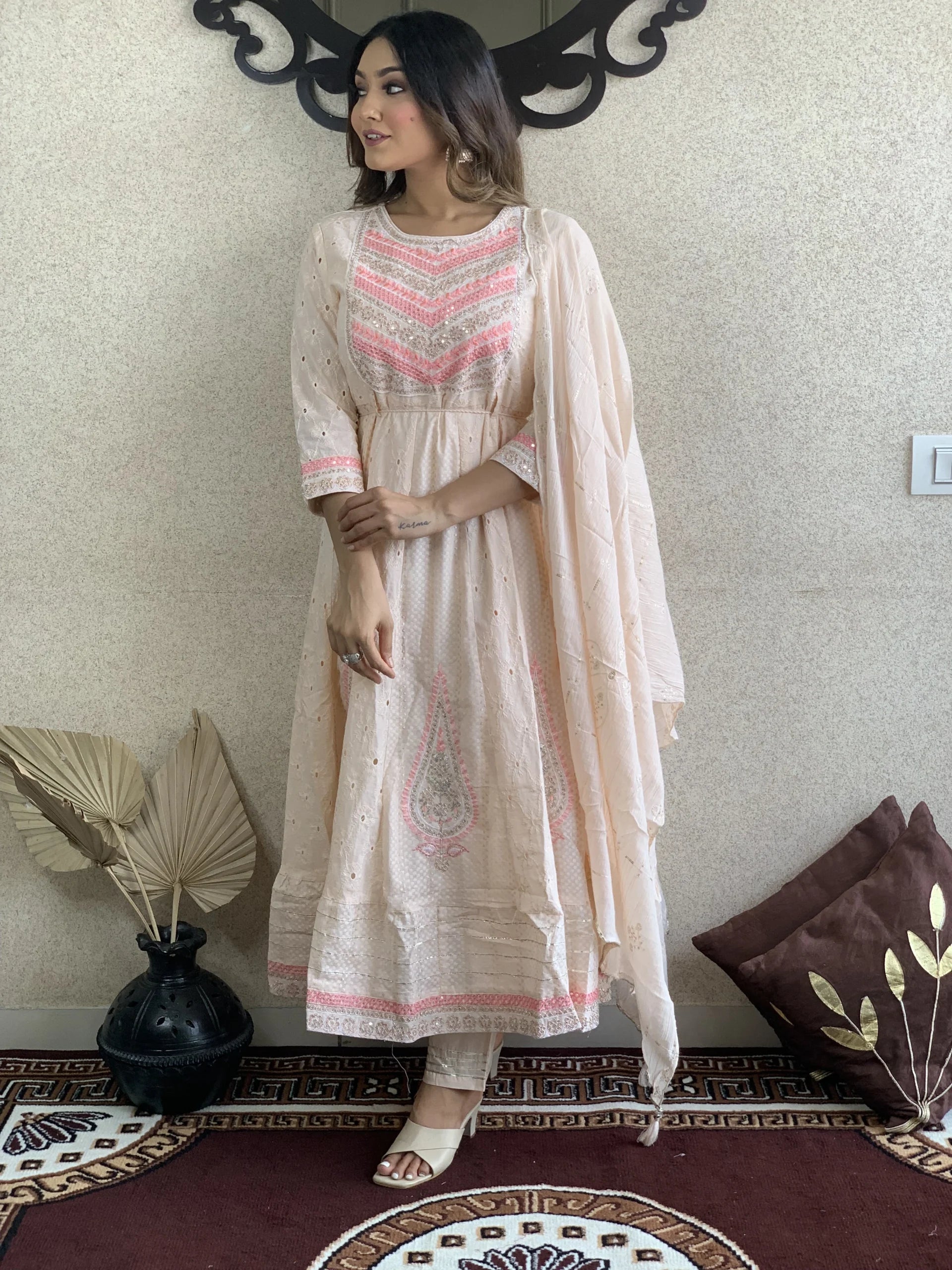 Anarkali Kurta With Dupatta Set