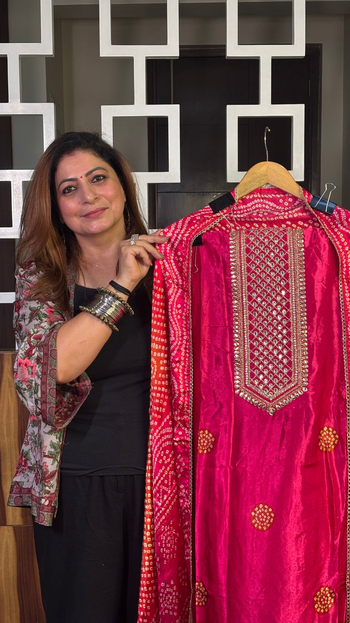 Rani Gajji Silk Dupatta Set