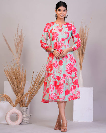 Pink Cotton Silk Dress