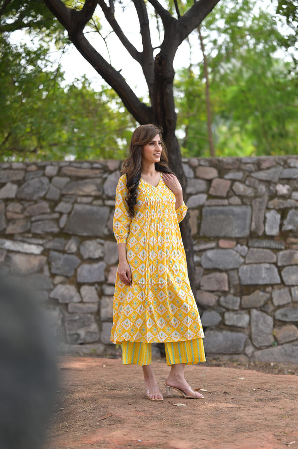 Yellow Kurta Pant set