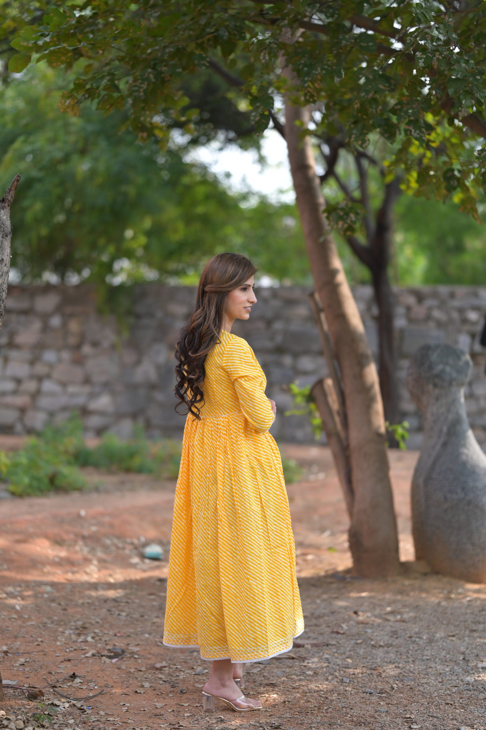 Yellow Designer Long Dress