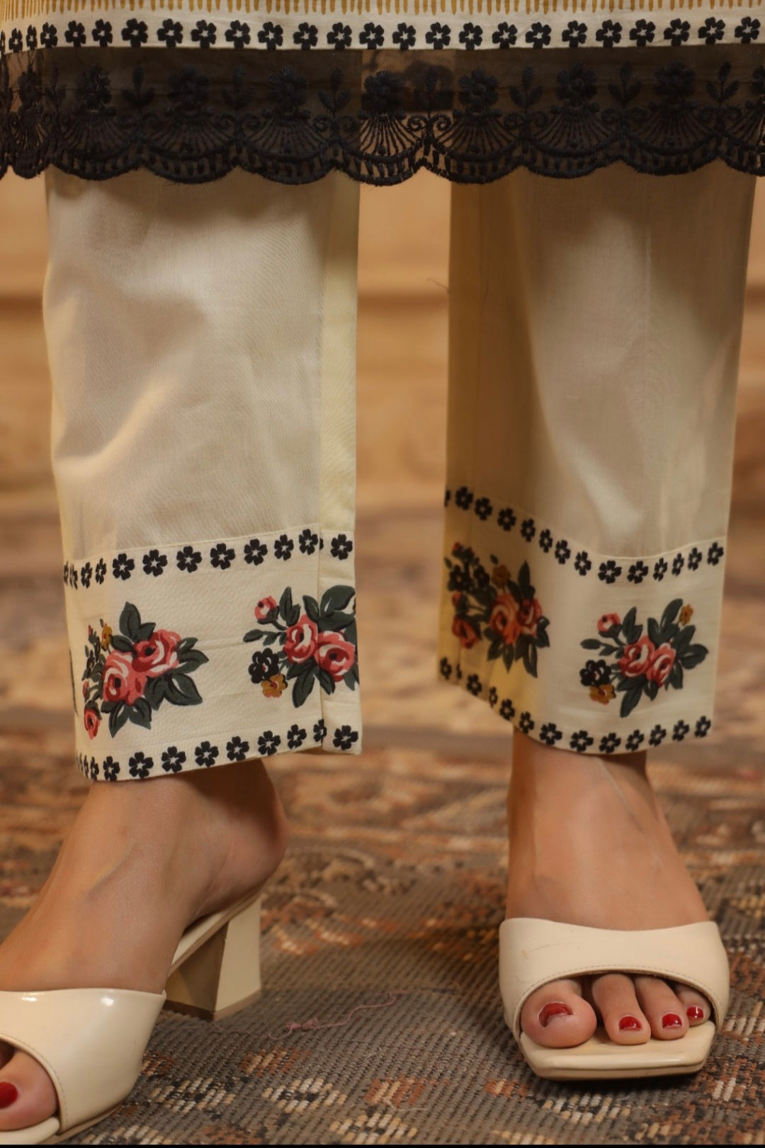 Floral Dupatta Set